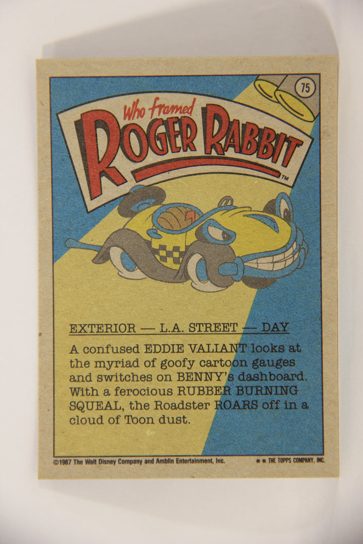 Who Framed Roger Rabbit 1988 Trading Card #75 Benny To The Rescue ENG Topps L006896
