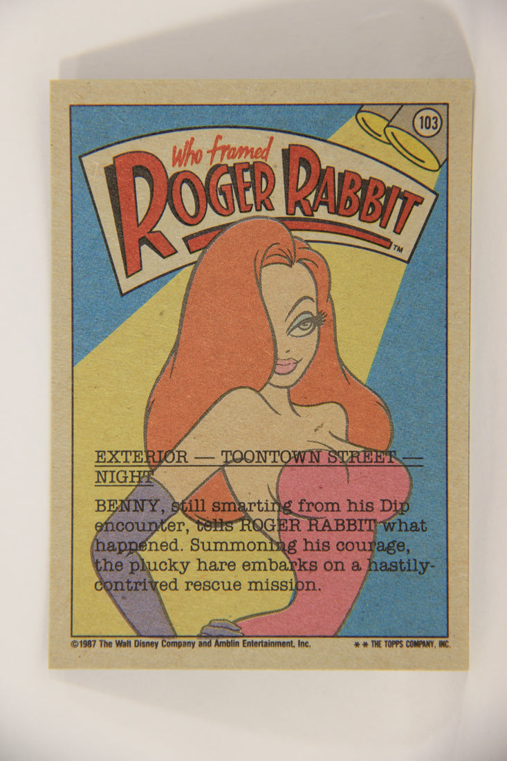 Who Framed Roger Rabbit 1988 Trading Card #103 I've Got To Save Them ENG Topps L006897