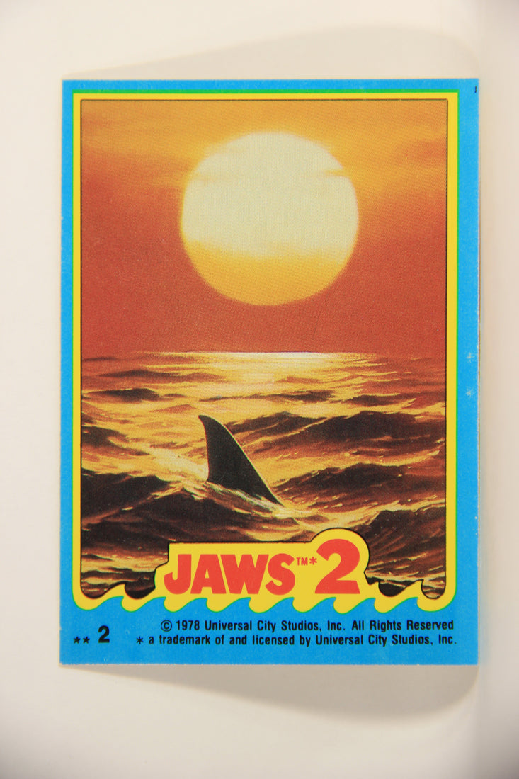 Jaws 2 - 1978 Trading Card Sticker #2 Monarch Of The Ocean - Canada OPC L007107