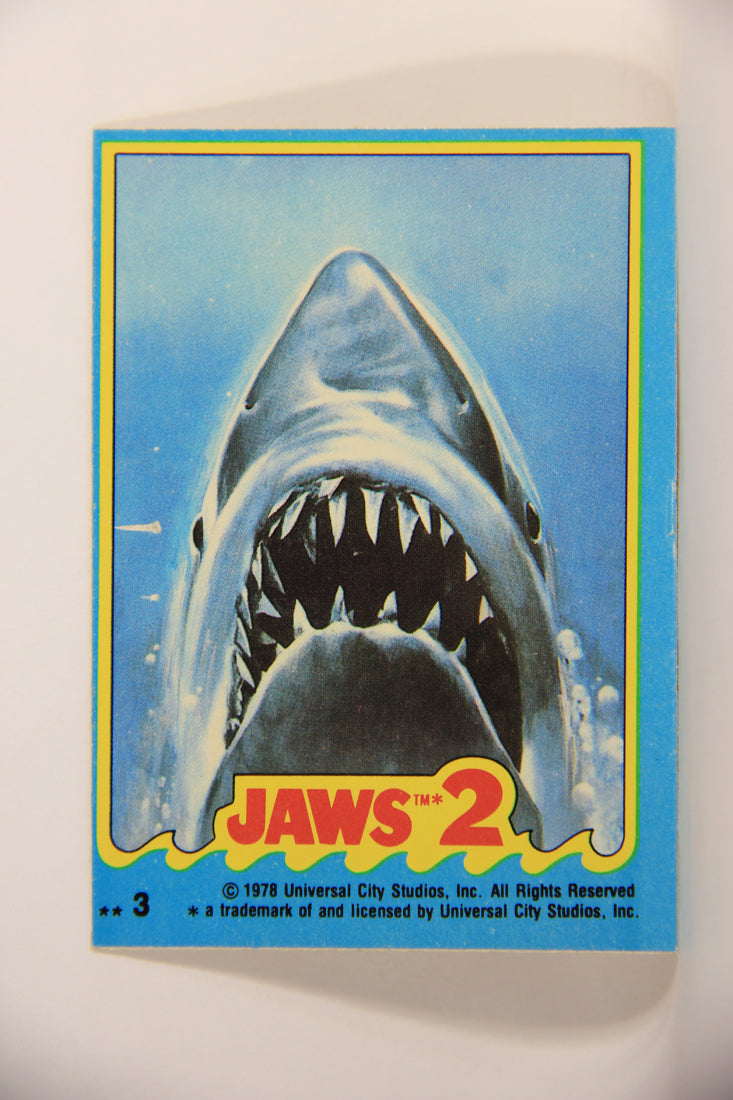 Jaws 2 - 1978 Trading Card Sticker #3 The Jaws Of Death - Canada O-Pee-Chee L007108