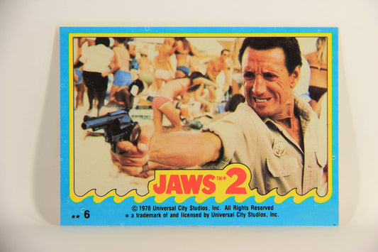 Jaws 2 - 1978 Trading Card Sticker #6 Aiming Against The Monster - Canada L007111