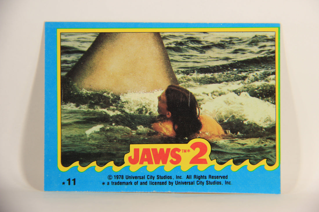 Jaws 2 - 1978 Trading Card Sticker #11 The Supreme Moment Of Fear - Canada L007116