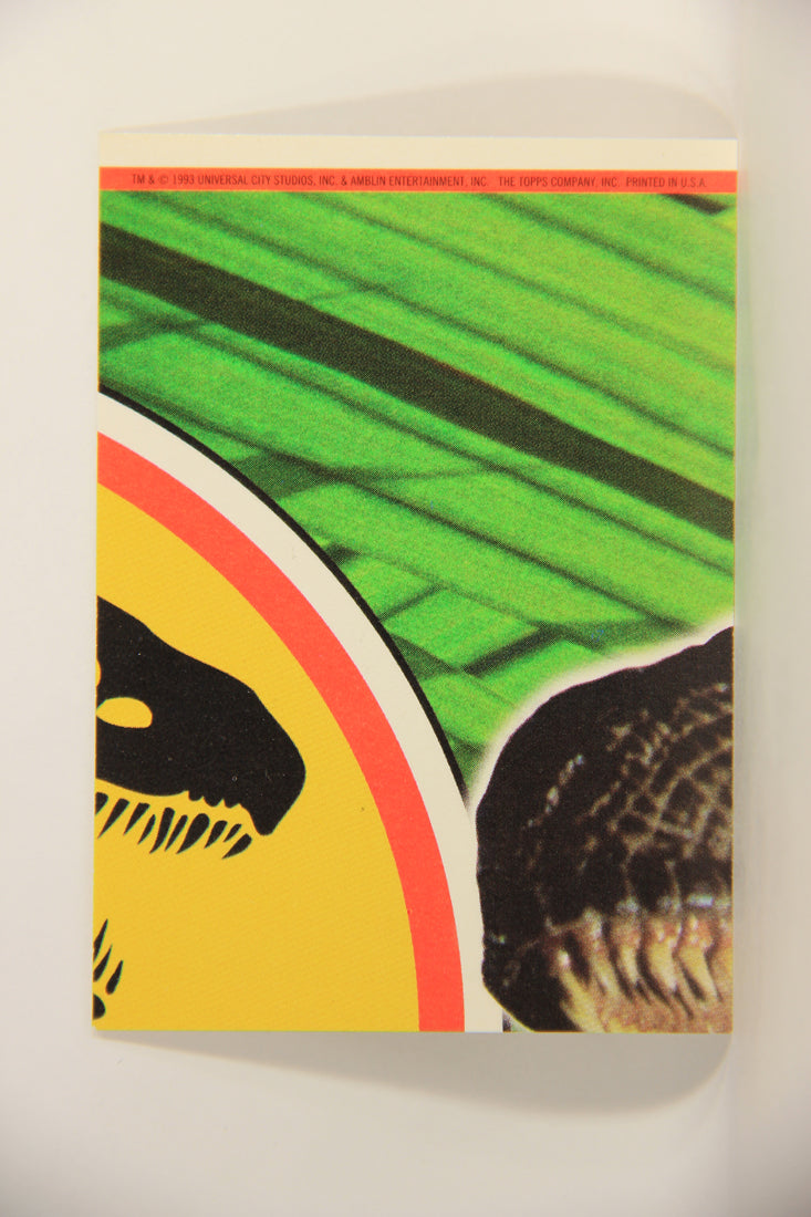 Jurassic Park 1993 Trading Card Sticker #2 Dilophosaur ENG Topps Puzzle L007118