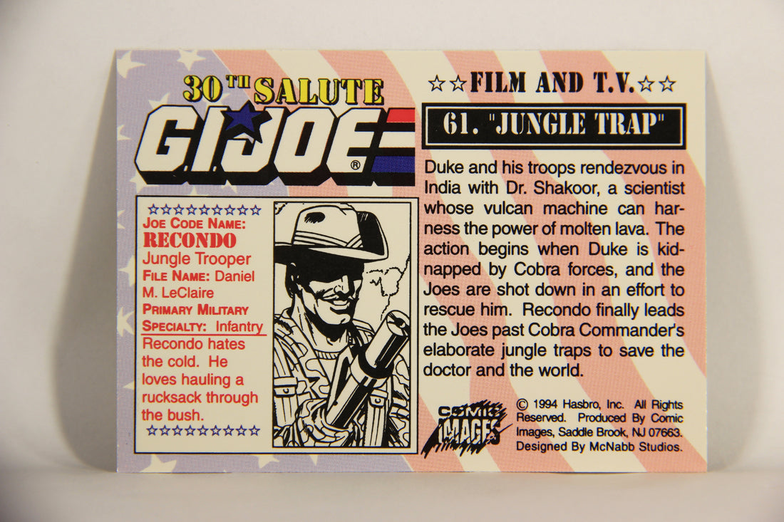 GI Joe 30th Salute 1994 Trading Card #61 Jungle Trap ENG L007408