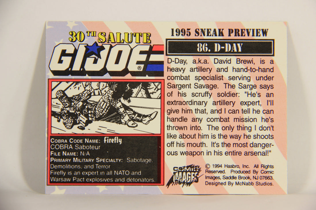 GI Joe 30th Salute 1994 Trading Card #86 D-Day ENG L007425