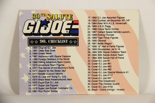 GI Joe 30th Salute 1994 Trading Card #90 Checklist ENG Comic Images L007428