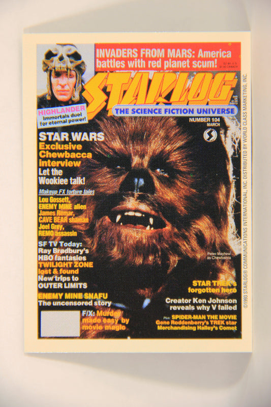 Starlog 1993 Trading Card #56 Star Wars Chewbacca "Cover Number 104" L007624