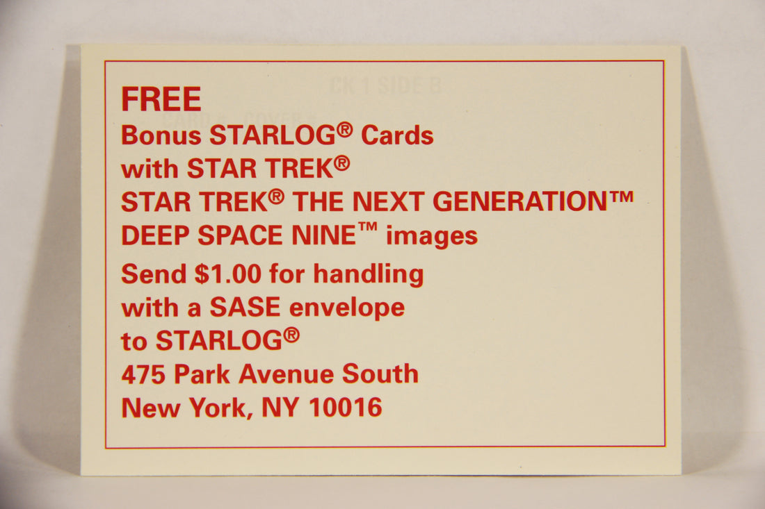 Starlog 1993 Trading Card #CL1 Checklist L007669