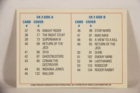 Starlog 1993 Trading Card #CL3 Checklist L007671