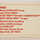 Starlog 1993 Trading Card #CL6 Checklist L007674