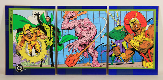 DC Cosmic Teams 1993 Trading Card #31-33 Triptych - Warp - Plasmus - Trinity L007809
