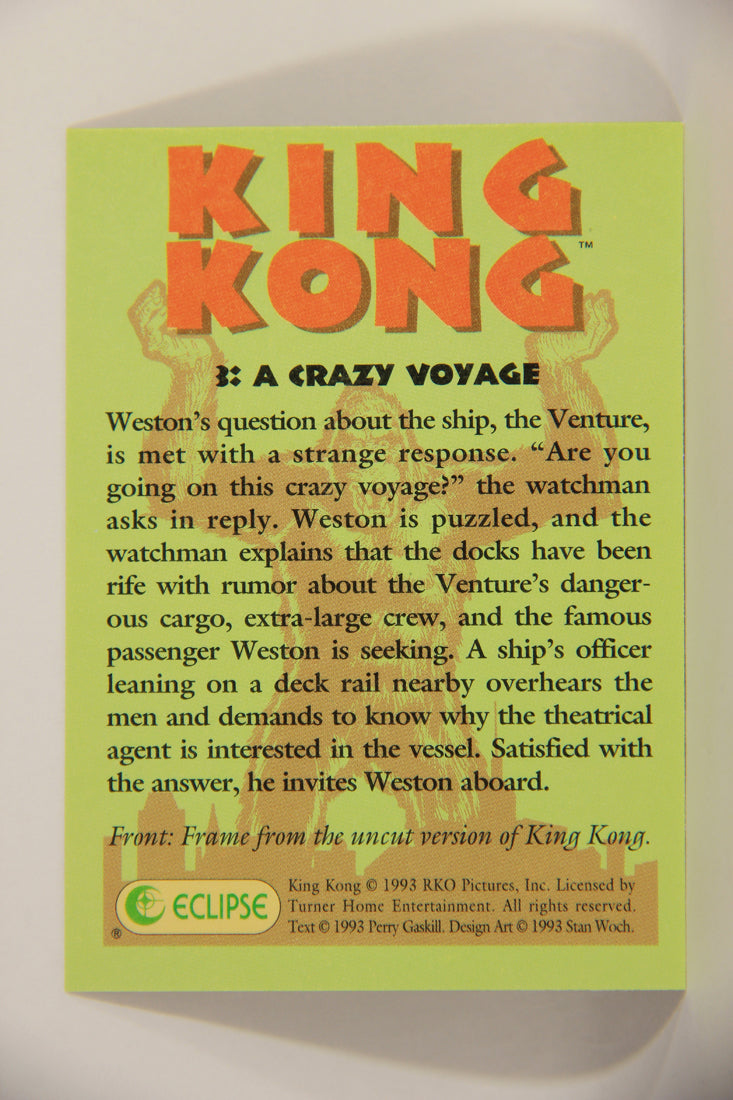 King Kong 60th Anniversary 1993 Trading Card #3 A Crazy Voyage L007871