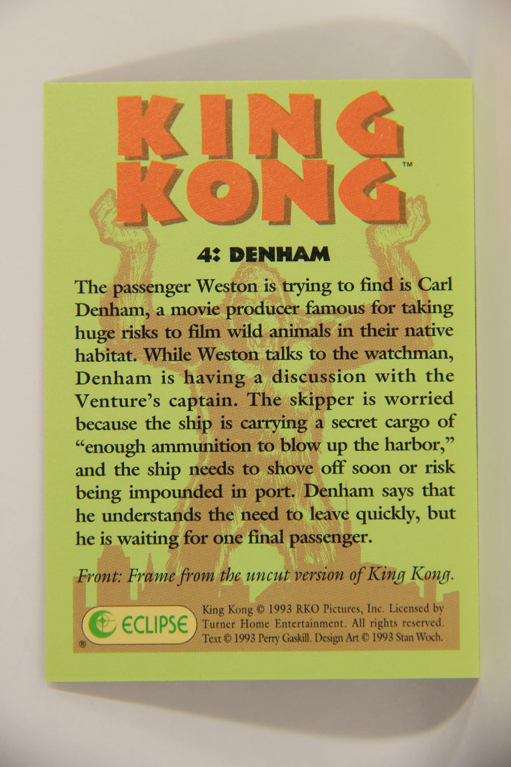 King Kong 60th Anniversary 1993 Trading Card #4 Denham L007872