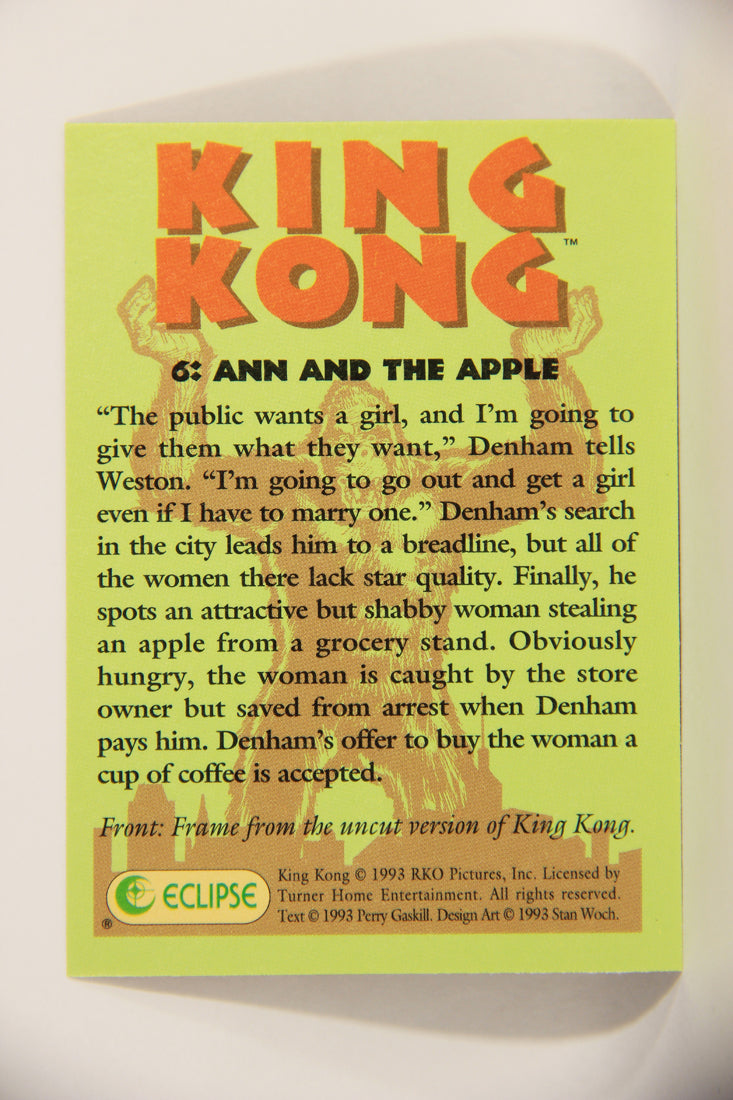 King Kong 60th Anniversary 1993 Trading Card #6 Ann And The Apple L007874