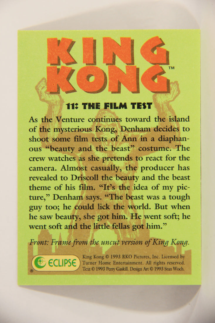 King Kong 60th Anniversary 1993 Trading Card #11 The Film Test L007879