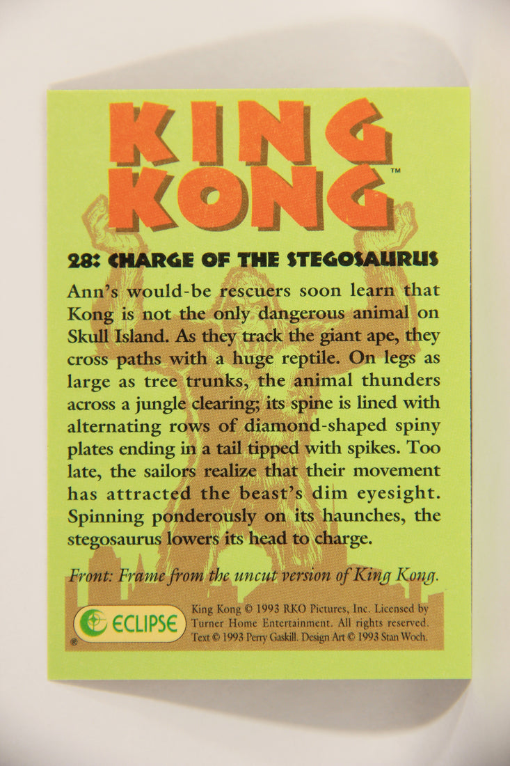 King Kong 60th Anniversary 1993 Trading Card #28 Charge Of The Stegosaurus L007896