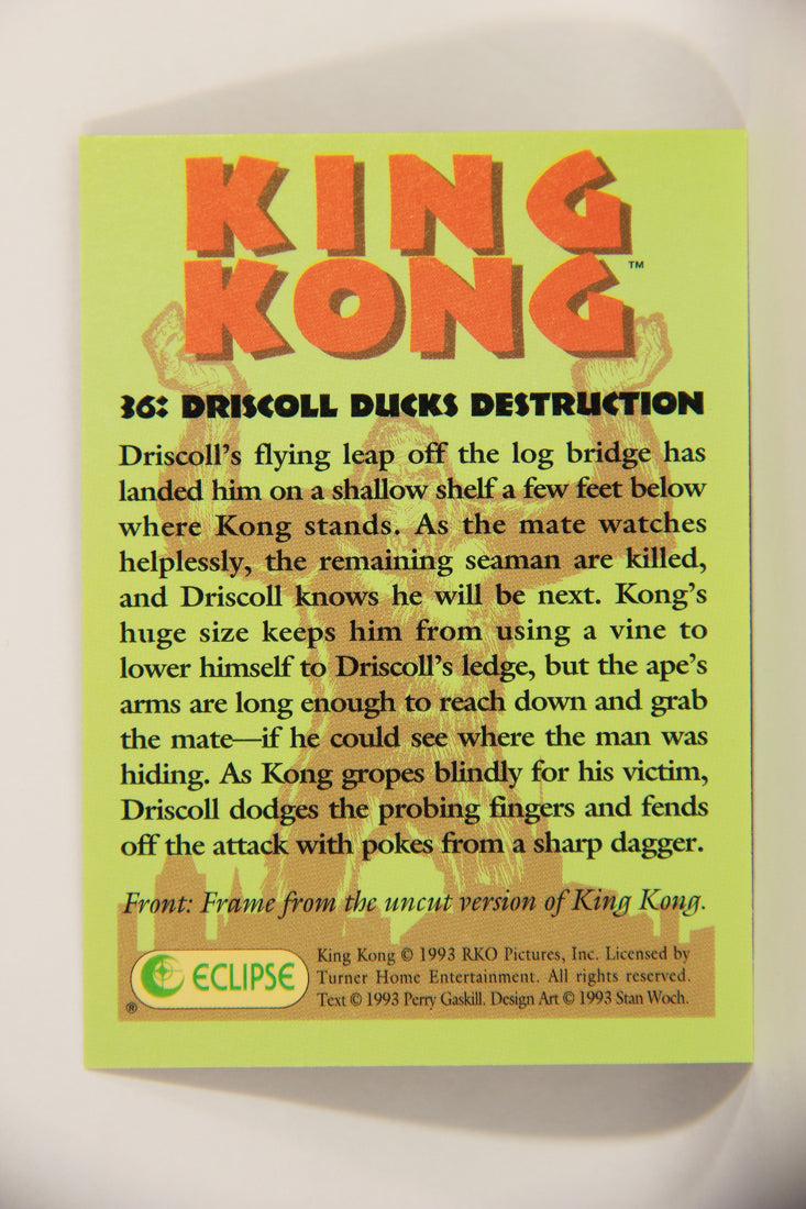 King Kong 60th Anniversary 1993 Trading Card #36 Driscoll Ducks Destruction L007904