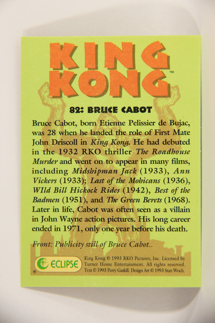 King Kong 60th Anniversary 1993 Trading Card #82 Bruce Cabot L007950