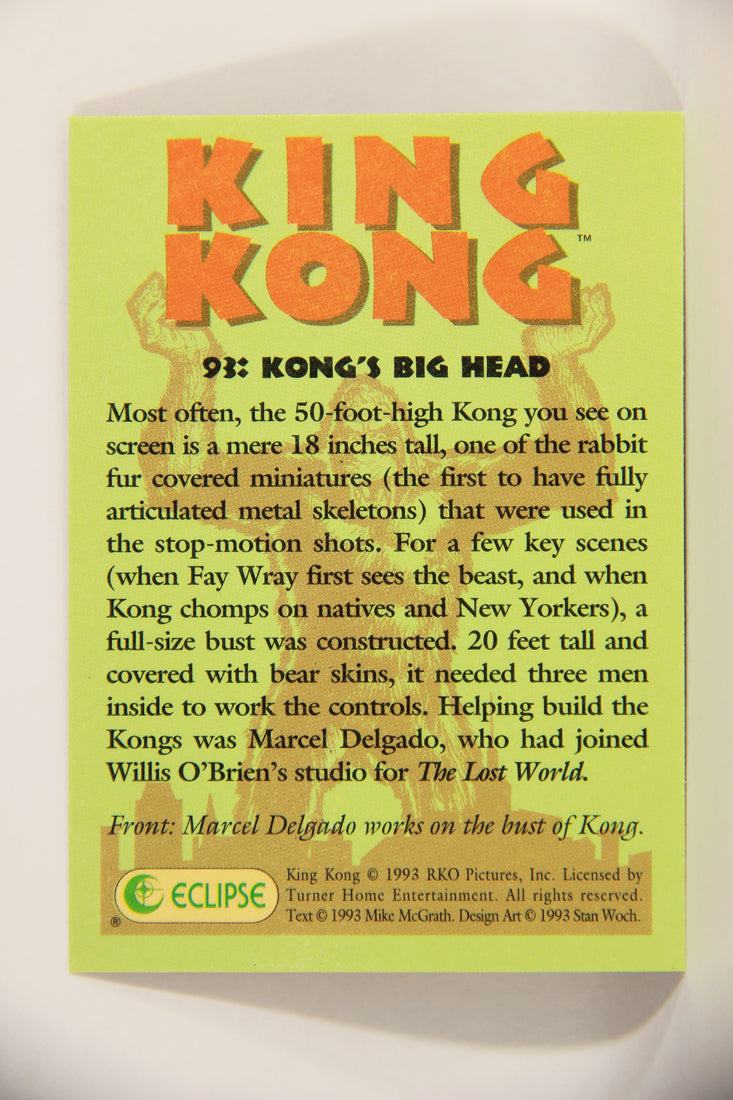 King Kong 60th Anniversary 1993 Trading Card #93 Kong's Big Head L007961