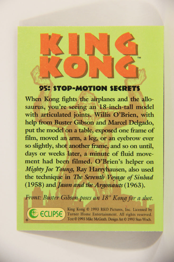 King Kong 60th Anniversary 1993 Trading Card #95 Stop-Motion Secrets L007963