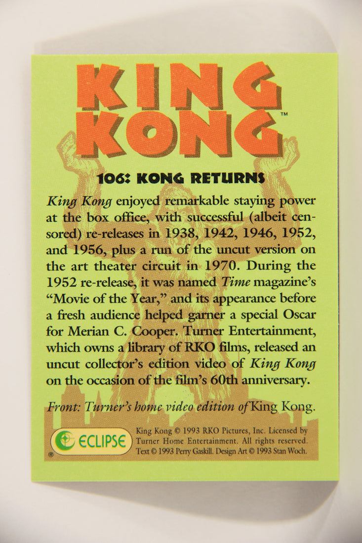 King Kong 60th Anniversary 1993 Trading Card #106 Kong Returns L007974
