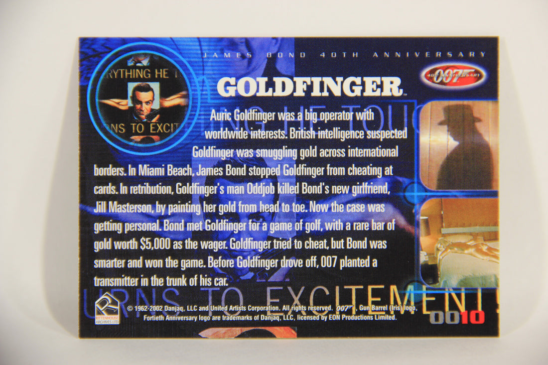 James Bond 007 40th Anniversary 2002 Trading Card #10 Goldfinger L008103