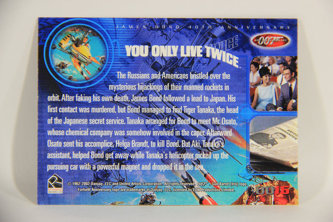 James Bond 007 40th Anniversary 2002 Trading Card #16 You Only Live Twice L008109