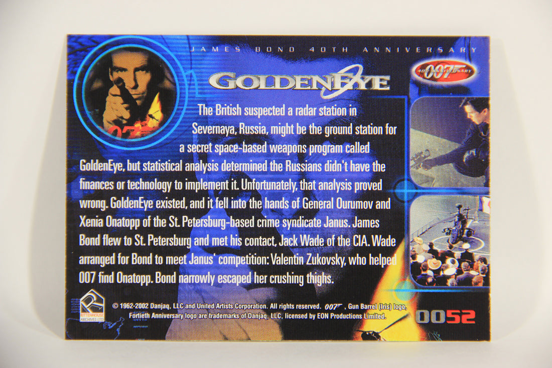 James Bond 007 40th Anniversary 2002 Trading Card #52 GoldenEye L008145