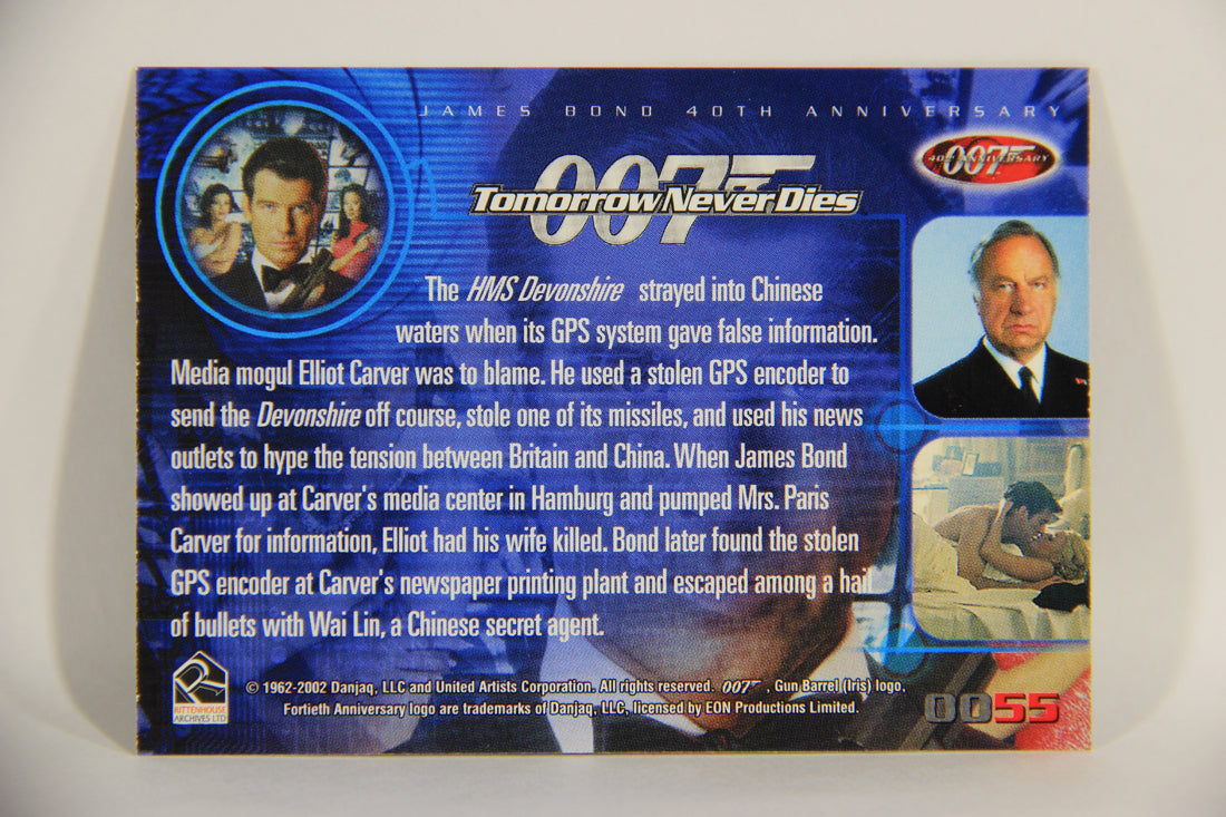 James Bond 007 40th Anniversary 2002 Trading Card #55 Tomorrow Never Dies L008148