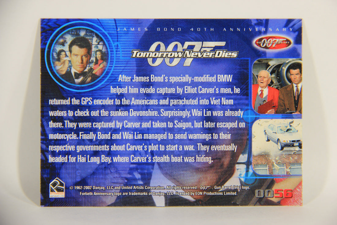 James Bond 007 40th Anniversary 2002 Trading Card #56 Motorcycle Chase L008149