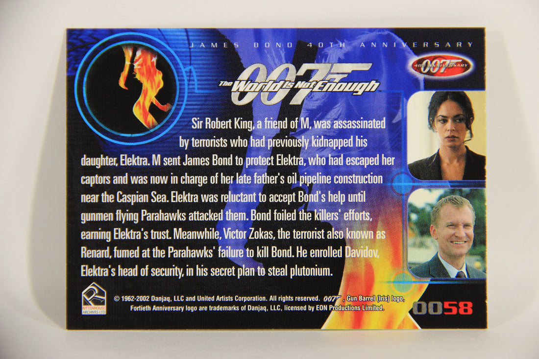 James Bond 007 40th Anniversary 2002 Trading Card #58 The World Is Not Enough L008151