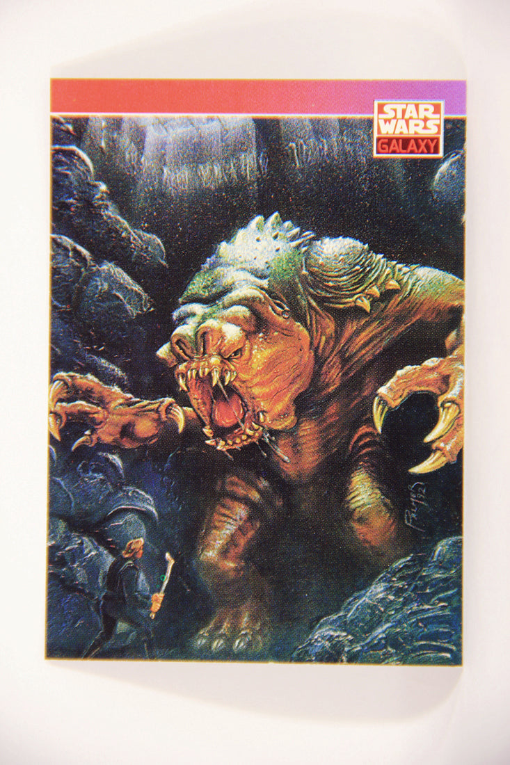 Star Wars Galaxy 1993 Topps Card #117 Luke And The Rancor Artwork ENG L008252