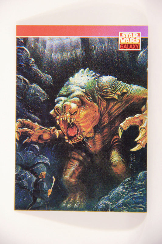 Star Wars Galaxy 1993 Topps Card #117 Luke And The Rancor Artwork ENG L008252