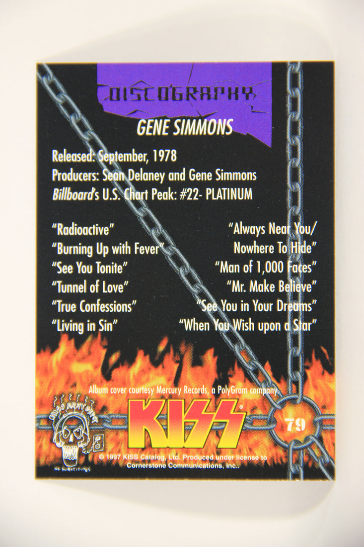 Kiss 1998 Series I Trading Card #79 Gene Simmons Solo Album L008458