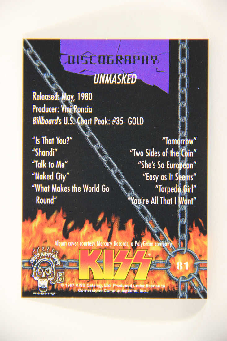 Kiss 1998 Series I Trading Card #81 Unmasked L008460