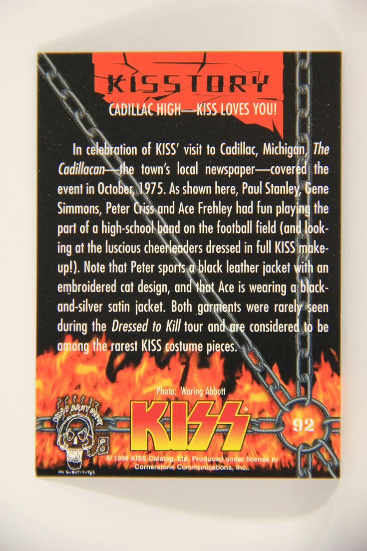 Kiss 1998 Series II Trading Card #92 Playing The Part Of A High-School Band L008471