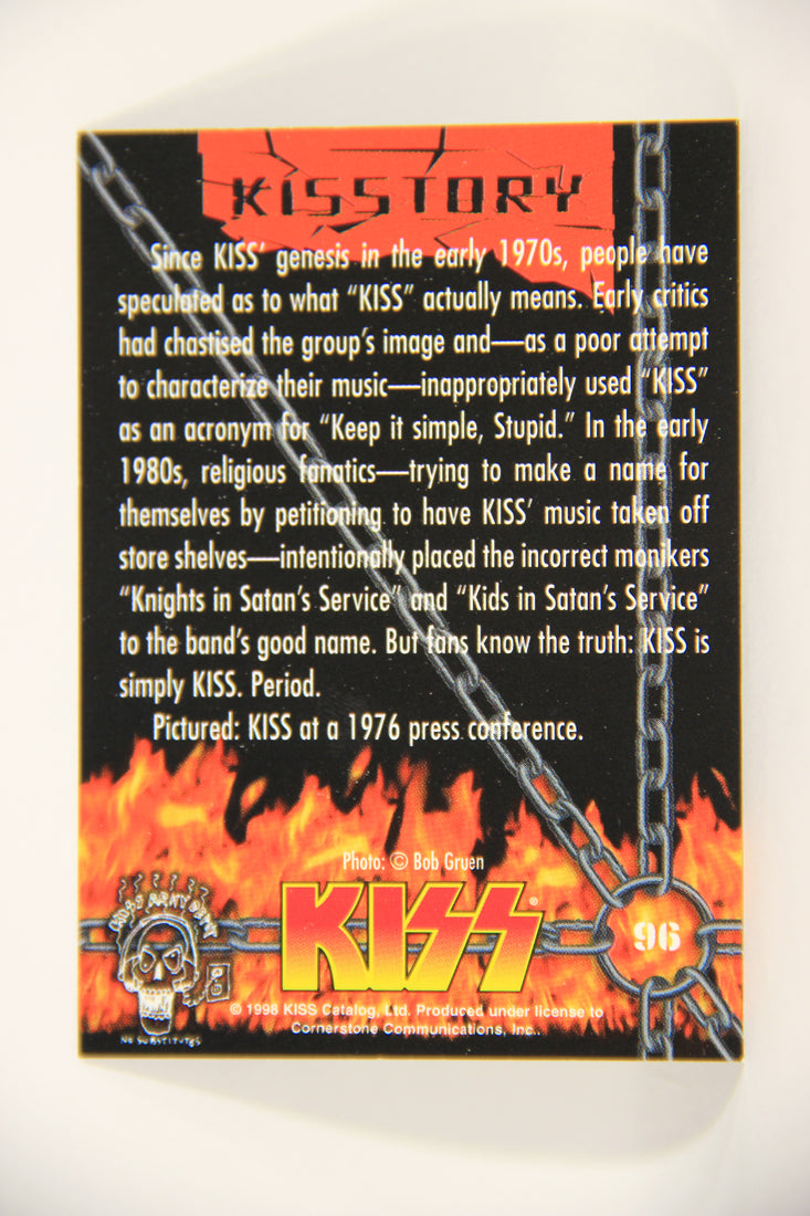 Kiss 1998 Series II Trading Card #96 Kiss At A 1976 Press Conference L008475