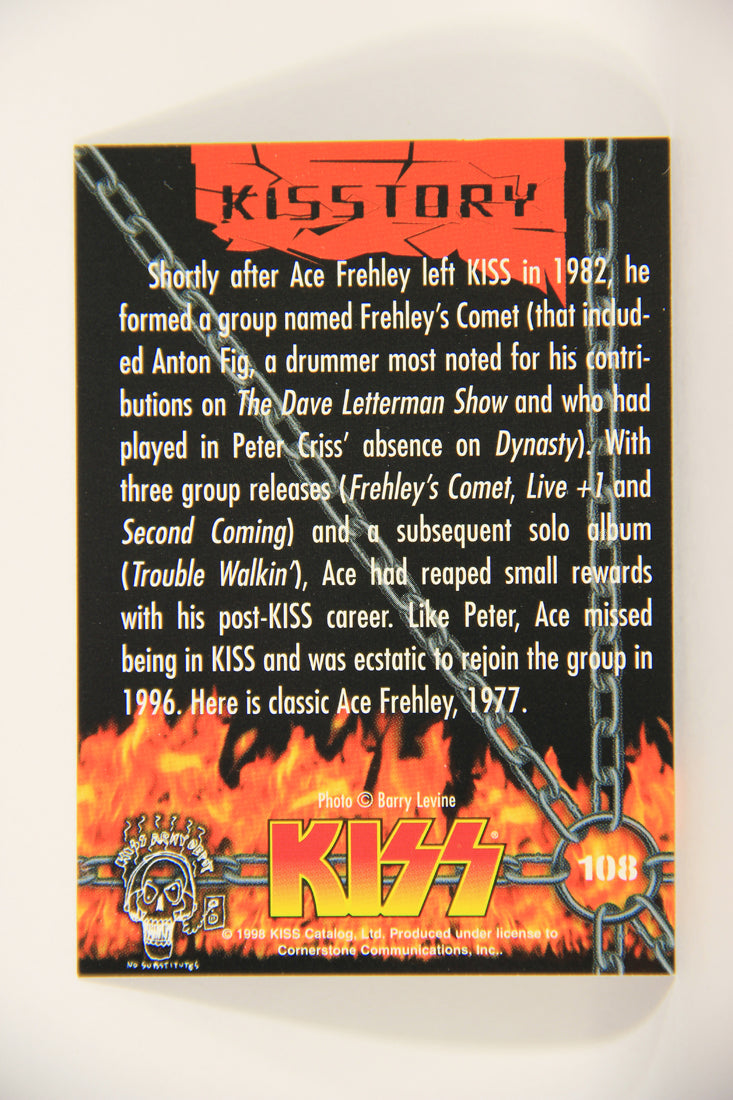 Kiss 1998 Series II Trading Card #108 Classic Ace Frehley In 1977 L008487