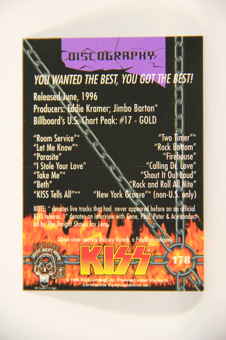 Kiss 1998 Series II Trading Card #178 You Wanted The Best You Got The Best L008557