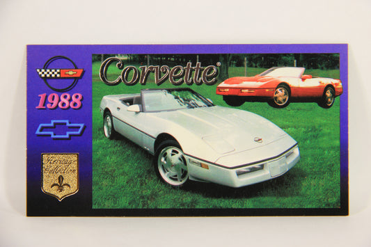 Corvette Heritage Collection 1996 Trading Card #50 - 1988 Convertible L008868