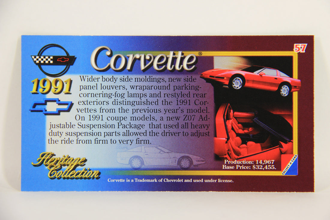 Corvette Heritage Collection 1996 Trading Card #57 - 1991 Coupe L008875