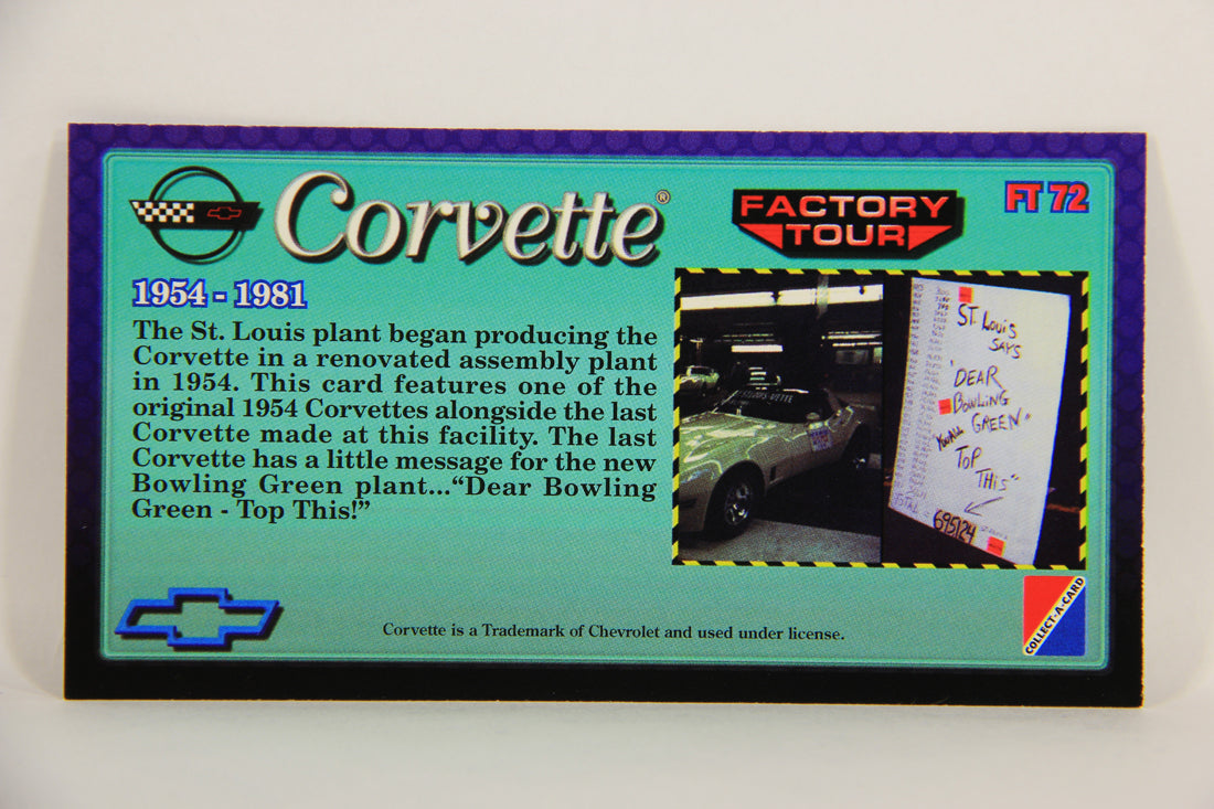 Corvette Heritage Collection 1996 Trading Card #FT-72 - 1954-1981 L008890