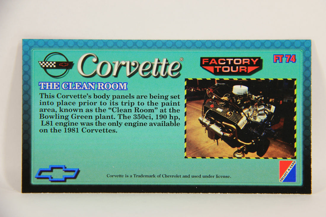 Corvette Heritage Collection 1996 Trading Card #FT-74 The Clean Room L008892