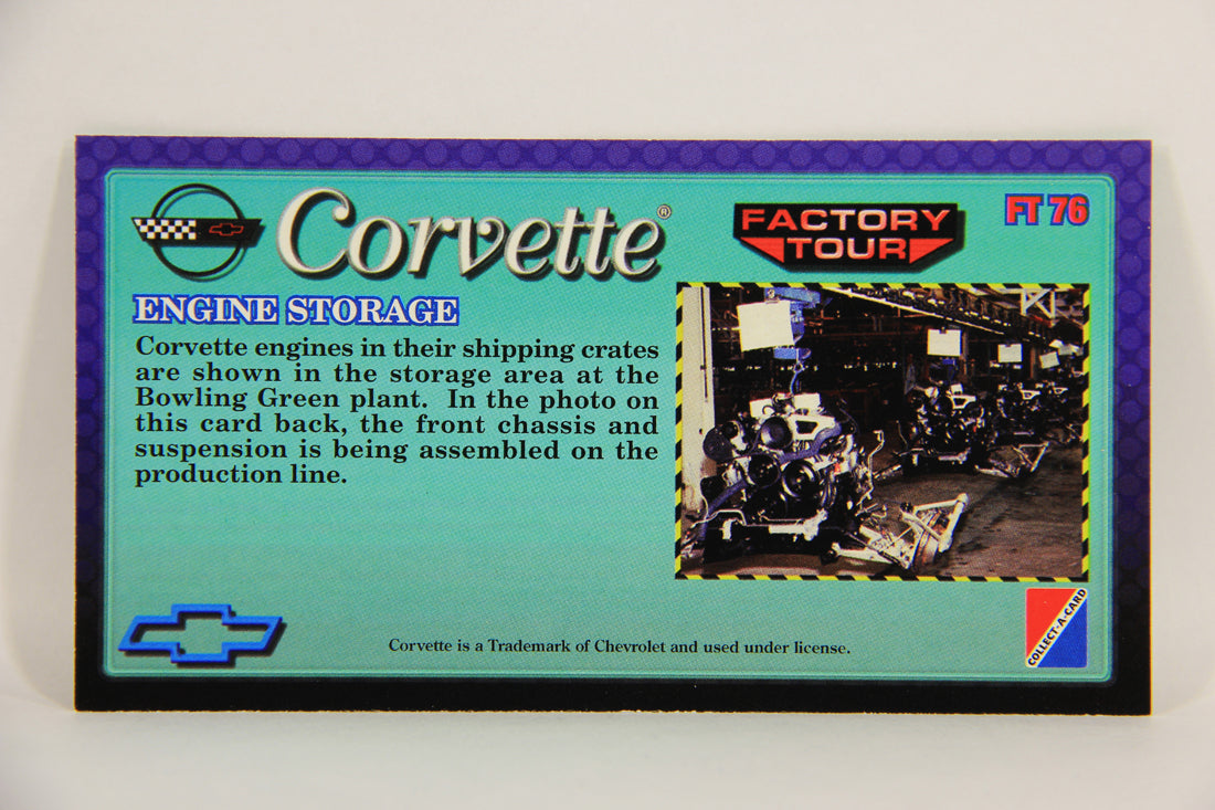 Corvette Heritage Collection 1996 Trading Card #FT-76 Engine Storage L008894