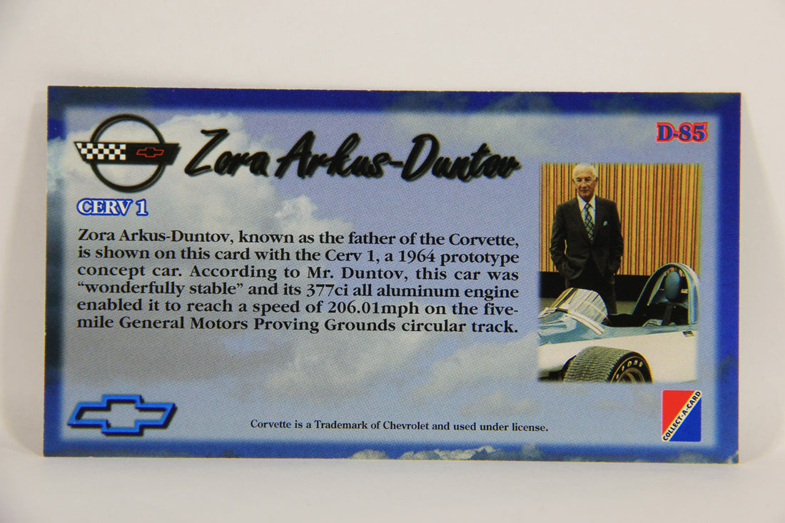 Corvette Heritage Collection 1996 Trading Card #D-85 CERV 1 L008903