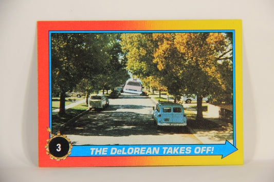 Back To The Future II 1989 Trading Card #3 The DeLorean Takes Off L009416
