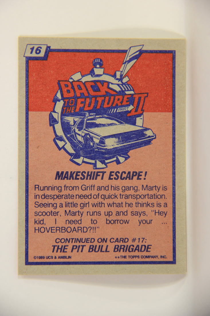 Back To The Future II 1989 Trading Card #16 Makeshift Escape L009423