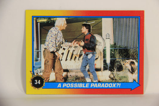 Back To The Future II 1989 Trading Card #34 A Possible Paradox L009431