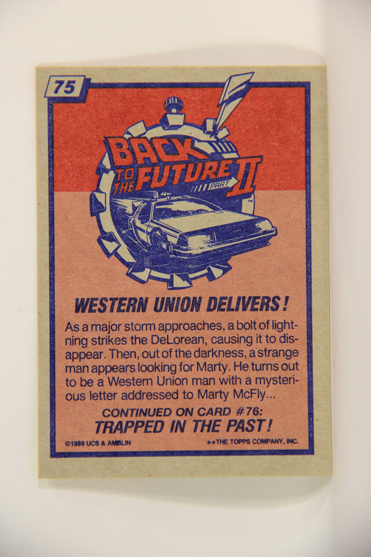 Back To The Future II 1989 Trading Card #75 Western Union Delivers L009451