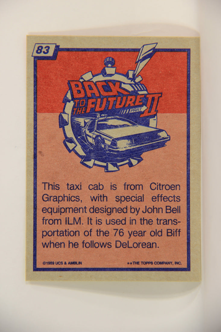 Back To The Future II 1989 Trading Card #83 Taxi Cab L009455